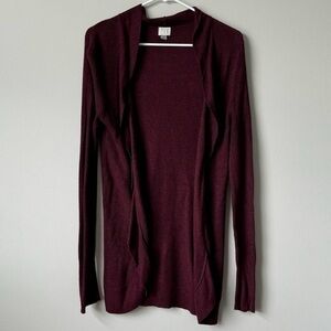 A New‎ Day Burgundy Open Knit Cardigan Sweater